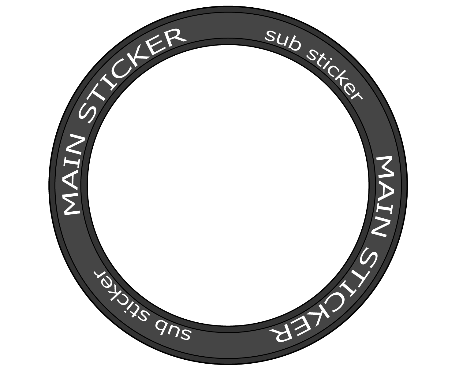 タイヤレターステッカー　デザイン